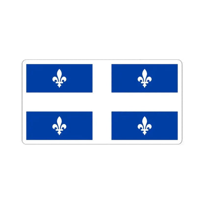 Flag of Quebec 1-2 (Canada) STICKER Vinyl Kiss-Cut Decal 4 Inch White - The Sticker Space