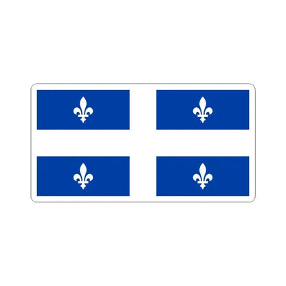 Flag of Quebec 1-2 (Canada) STICKER Vinyl Kiss-Cut Decal 6 Inch White - The Sticker Space
