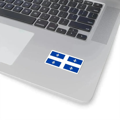 Flag of Quebec 1-2 (Canada) STICKER Vinyl Kiss-Cut Decal - The Sticker Space