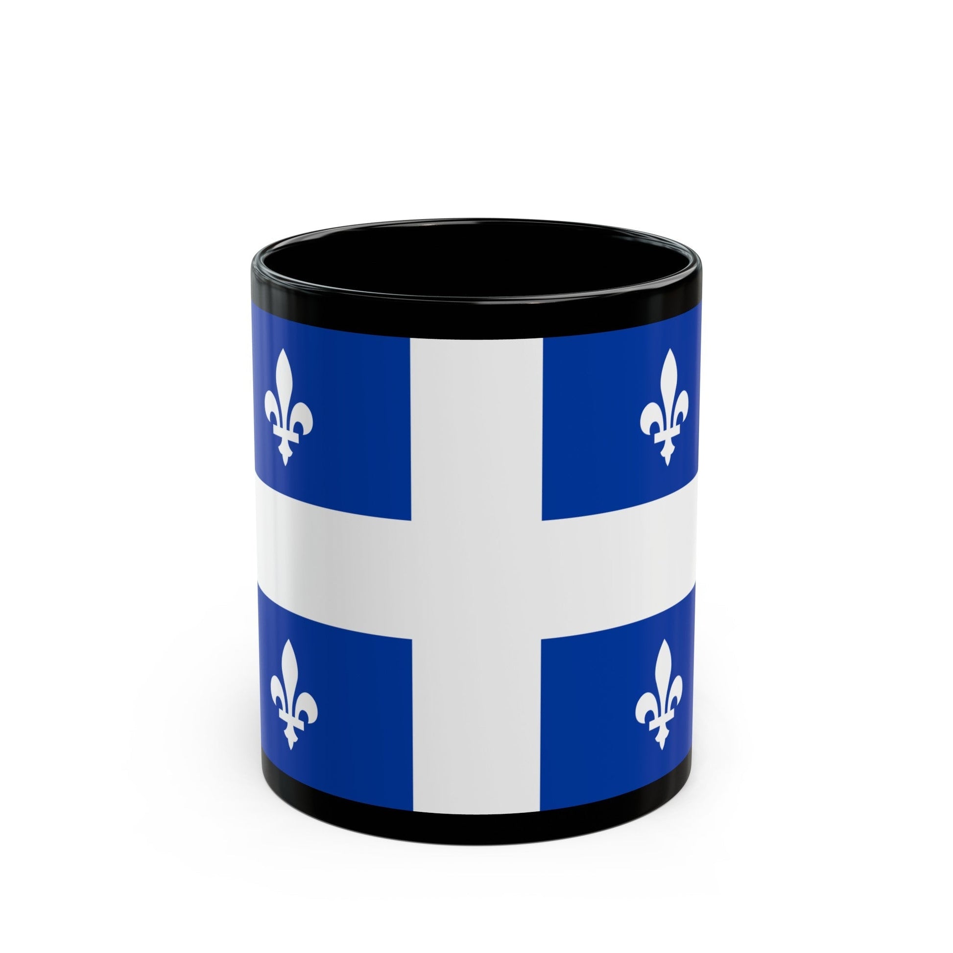 Flag of Quebec Canada - Black Coffee Mug-11oz-The Sticker Space