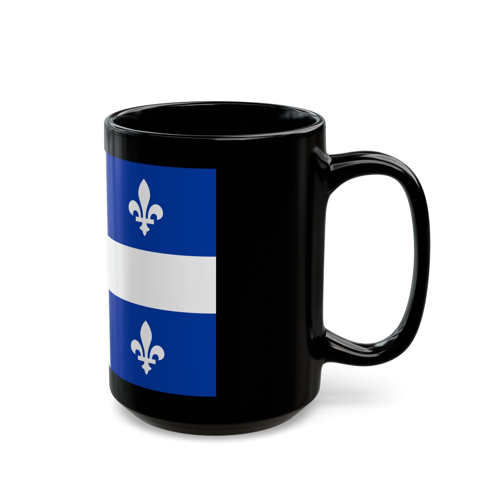 Flag of Quebec Canada - Black Coffee Mug-The Sticker Space