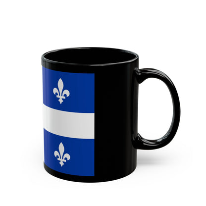 Flag of Quebec Canada - Black Coffee Mug-The Sticker Space