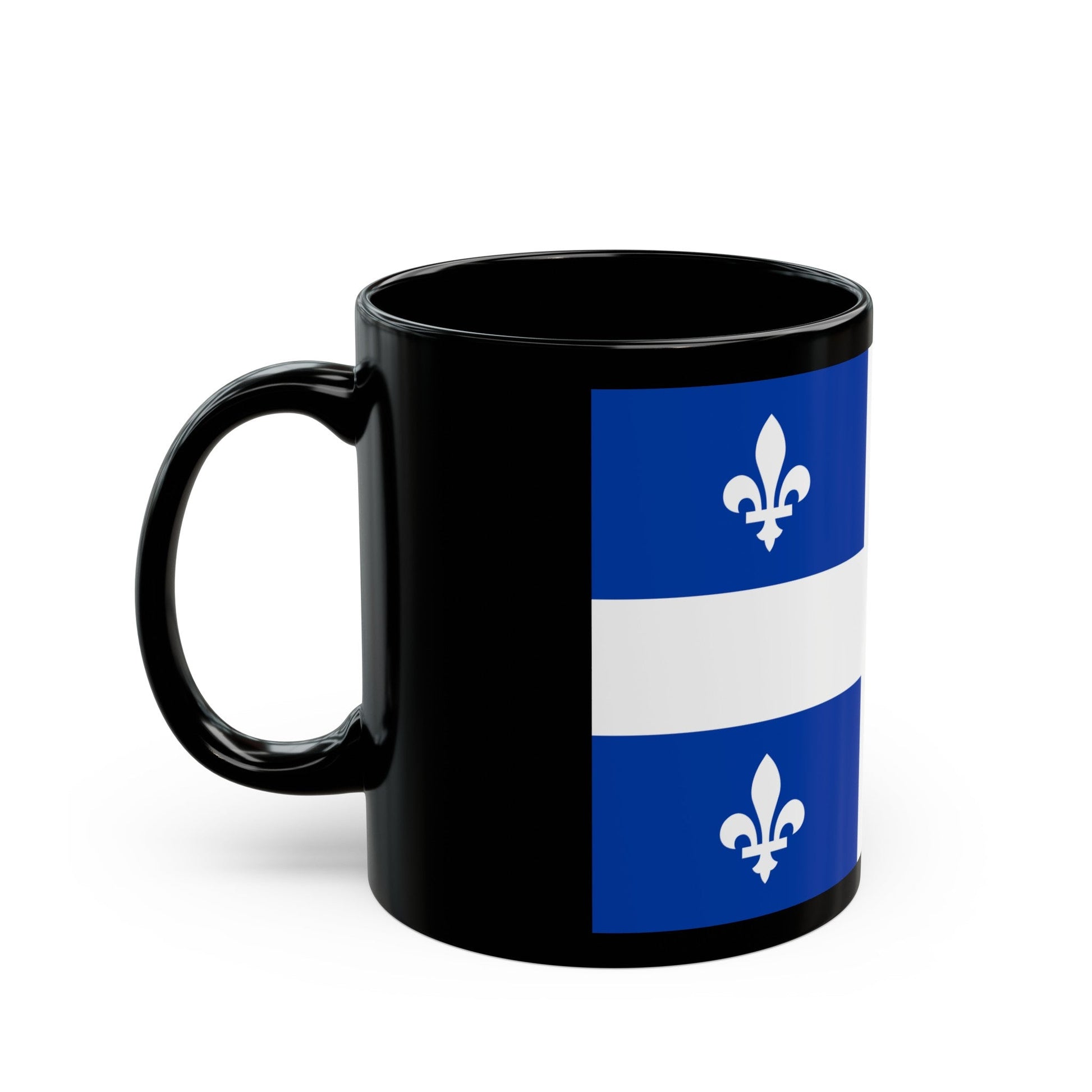 Flag of Quebec Canada - Black Coffee Mug-The Sticker Space