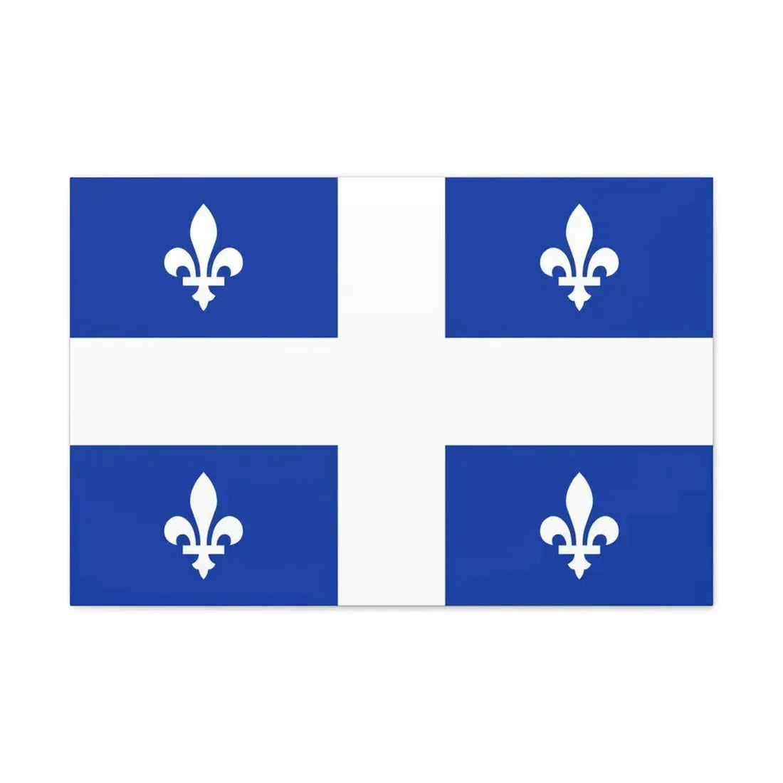 Flag of Quebec Canada - Canvas Wall Art 30" x 20" 1.25" - The Sticker Space
