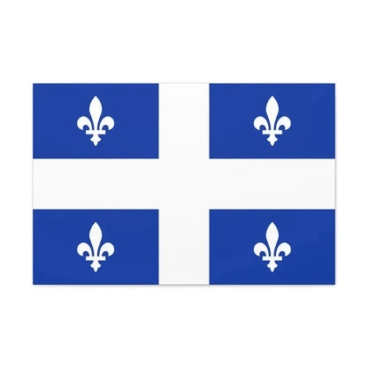 Flag of Quebec Canada - Canvas Wall Art 30" x 20" 1.25" - The Sticker Space