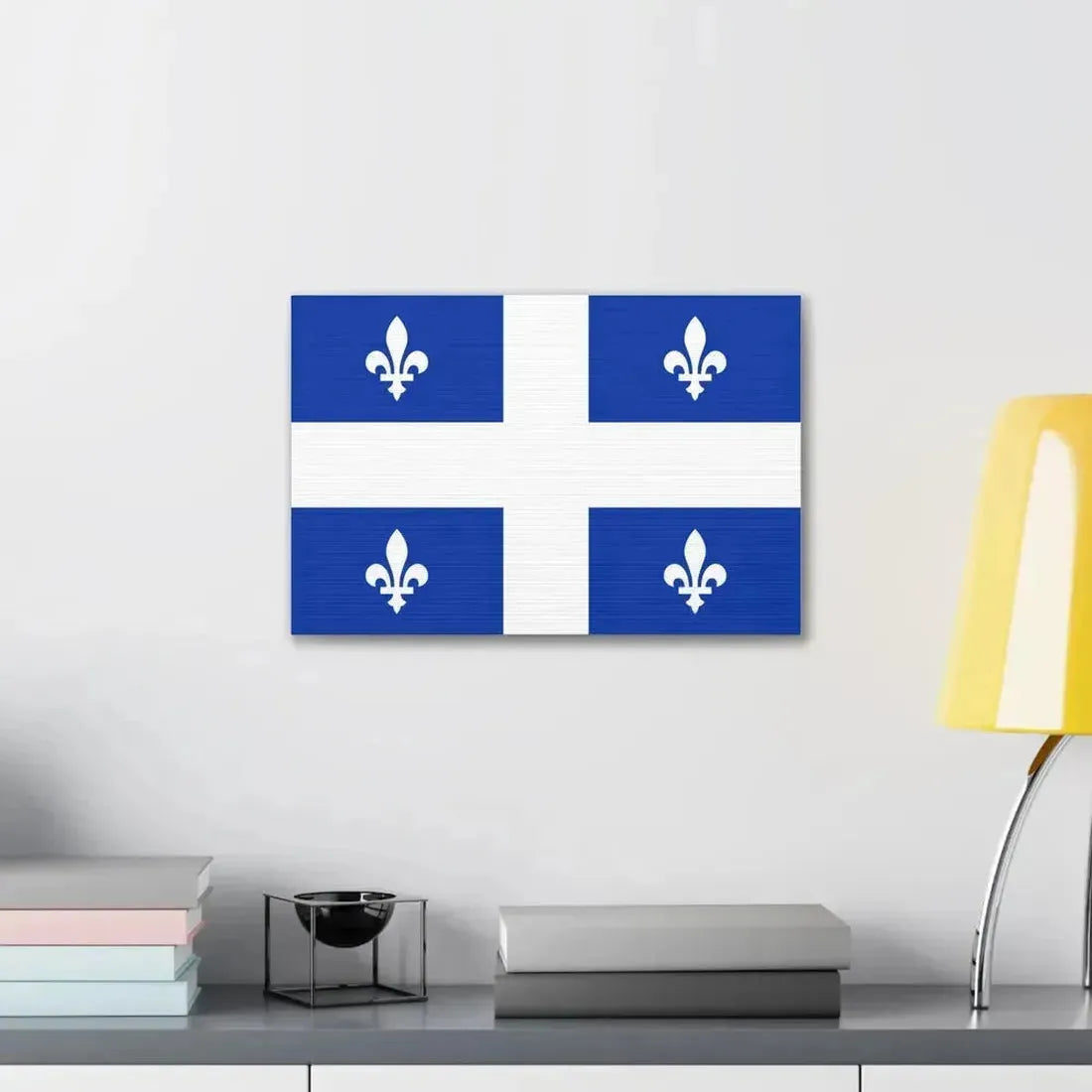 Flag of Quebec Canada - Canvas Wall Art - The Sticker Space