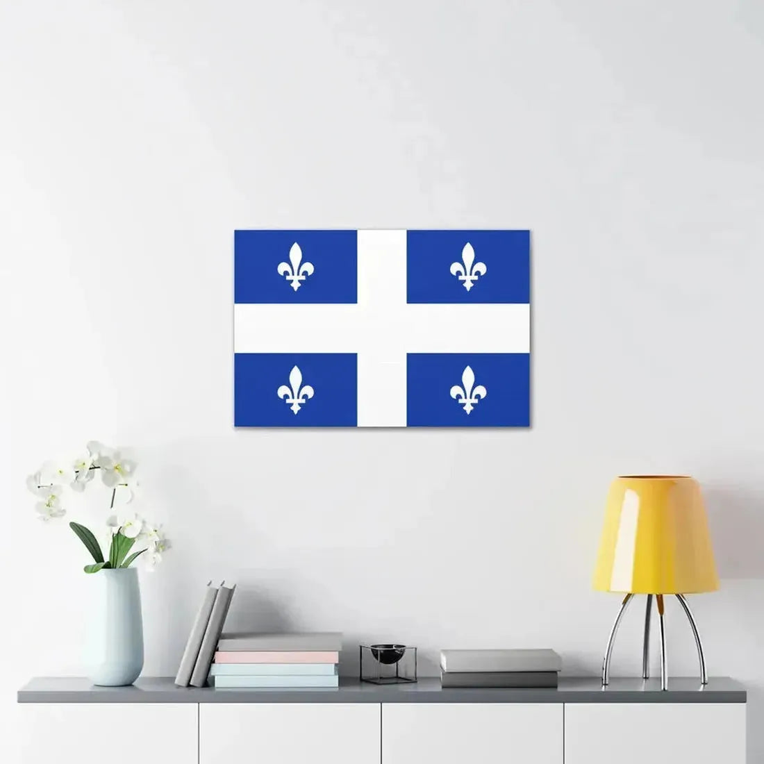 Flag of Quebec Canada - Canvas Wall Art - The Sticker Space