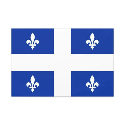 Flag of Quebec Canada - Canvas Wall Art - The Sticker Space