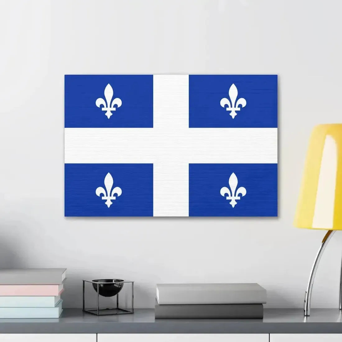 Flag of Quebec Canada - Canvas Wall Art - The Sticker Space