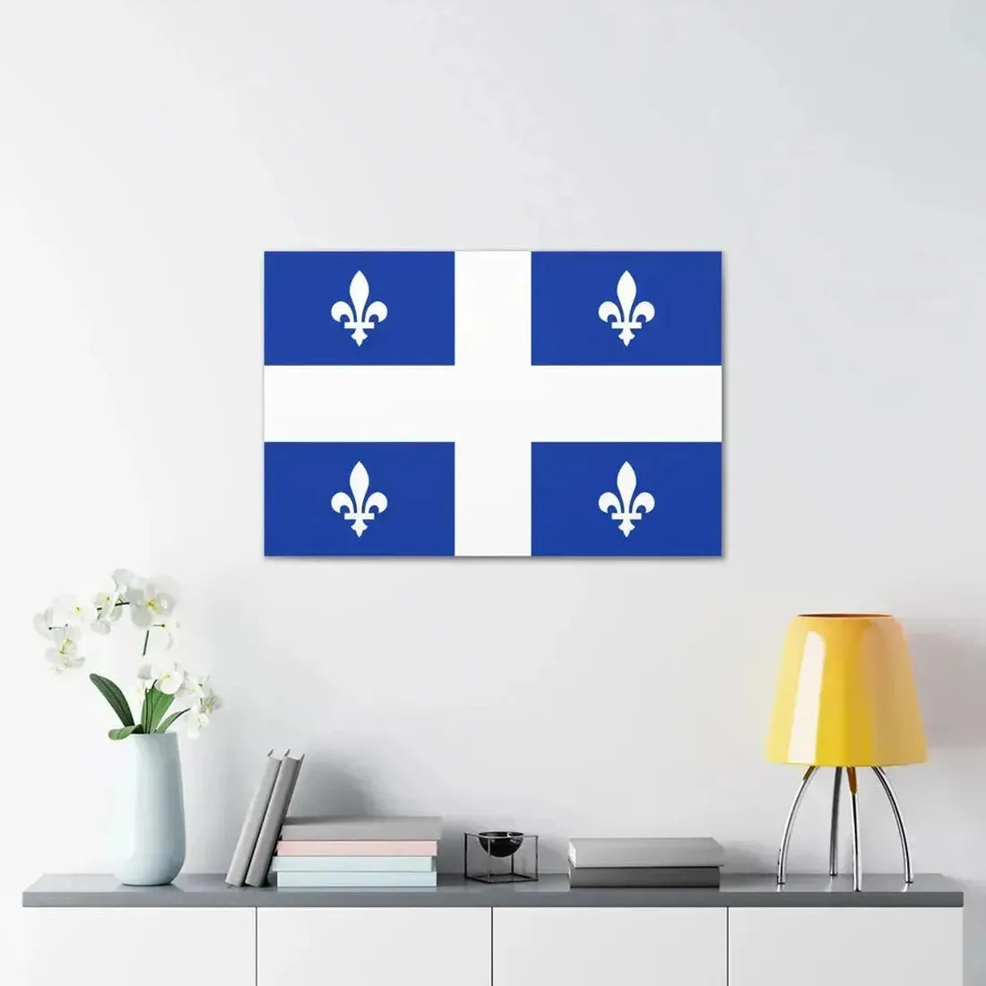 Flag of Quebec Canada - Canvas Wall Art - The Sticker Space