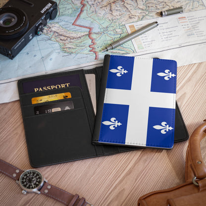 Flag of Quebec Canada - Passport Holder