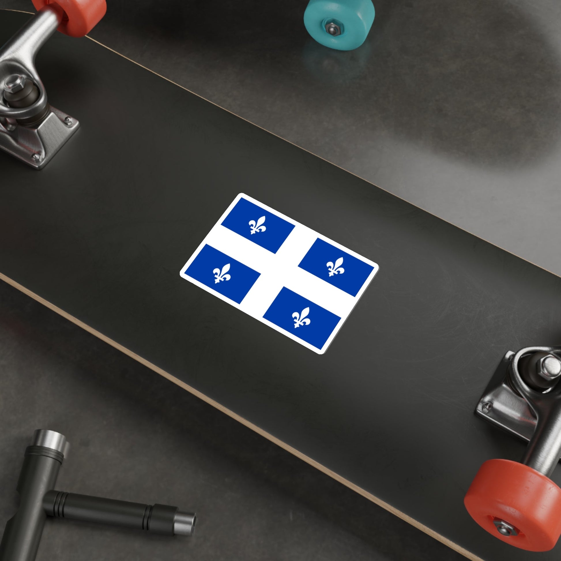 Flag of Quebec Canada STICKER Vinyl Die-Cut Decal-The Sticker Space