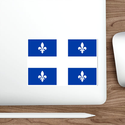 Flag of Quebec Canada STICKER Vinyl Die-Cut Decal-The Sticker Space