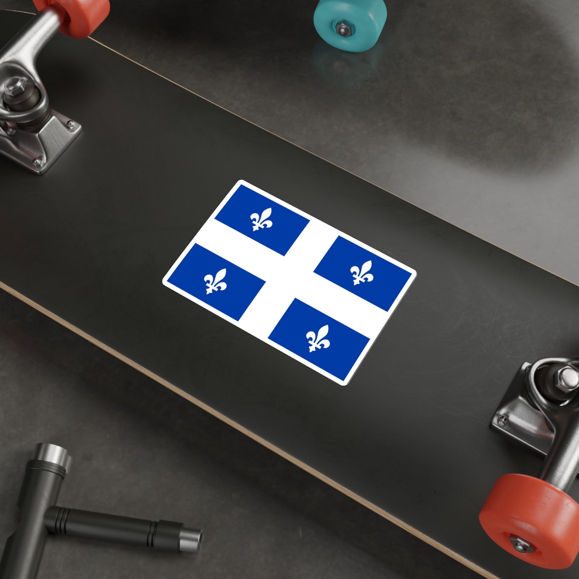 Flag of Quebec Canada STICKER Vinyl Die-Cut Decal-The Sticker Space