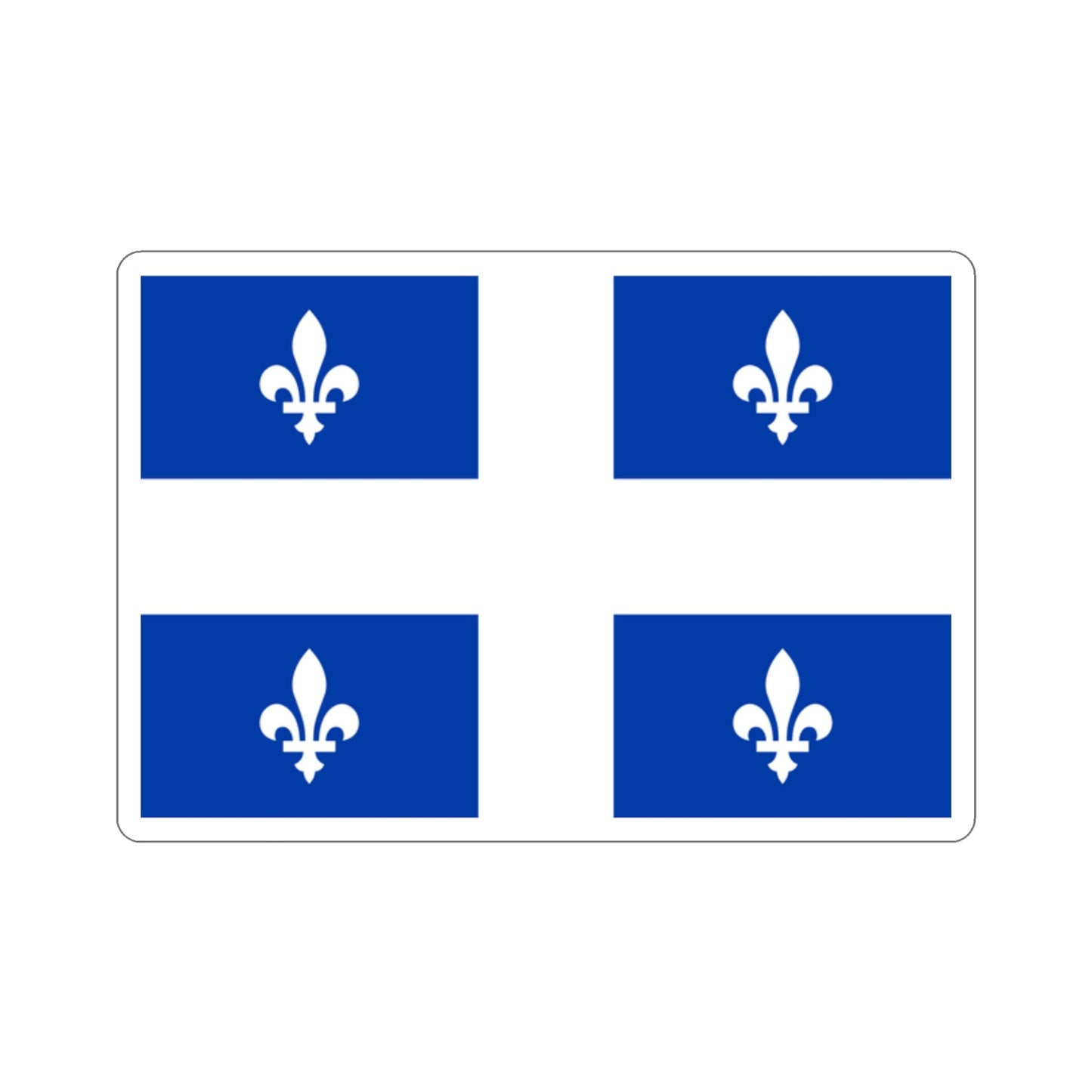 Flag of Quebec Canada STICKER Vinyl Die-Cut Decal-2 Inch-The Sticker Space