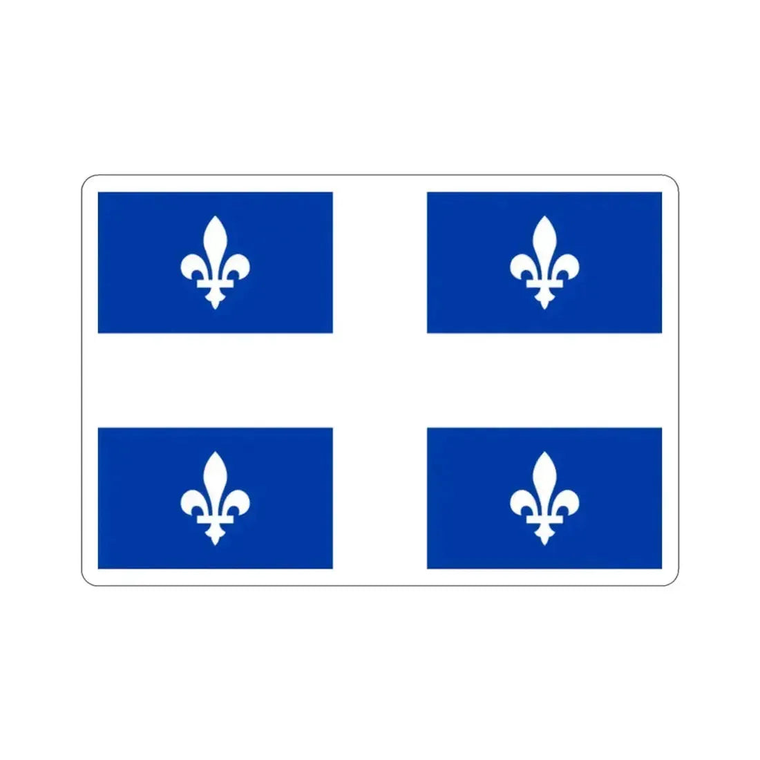 Flag of Quebec Canada STICKER Vinyl Die-Cut Decal 2 Inch - The Sticker Space