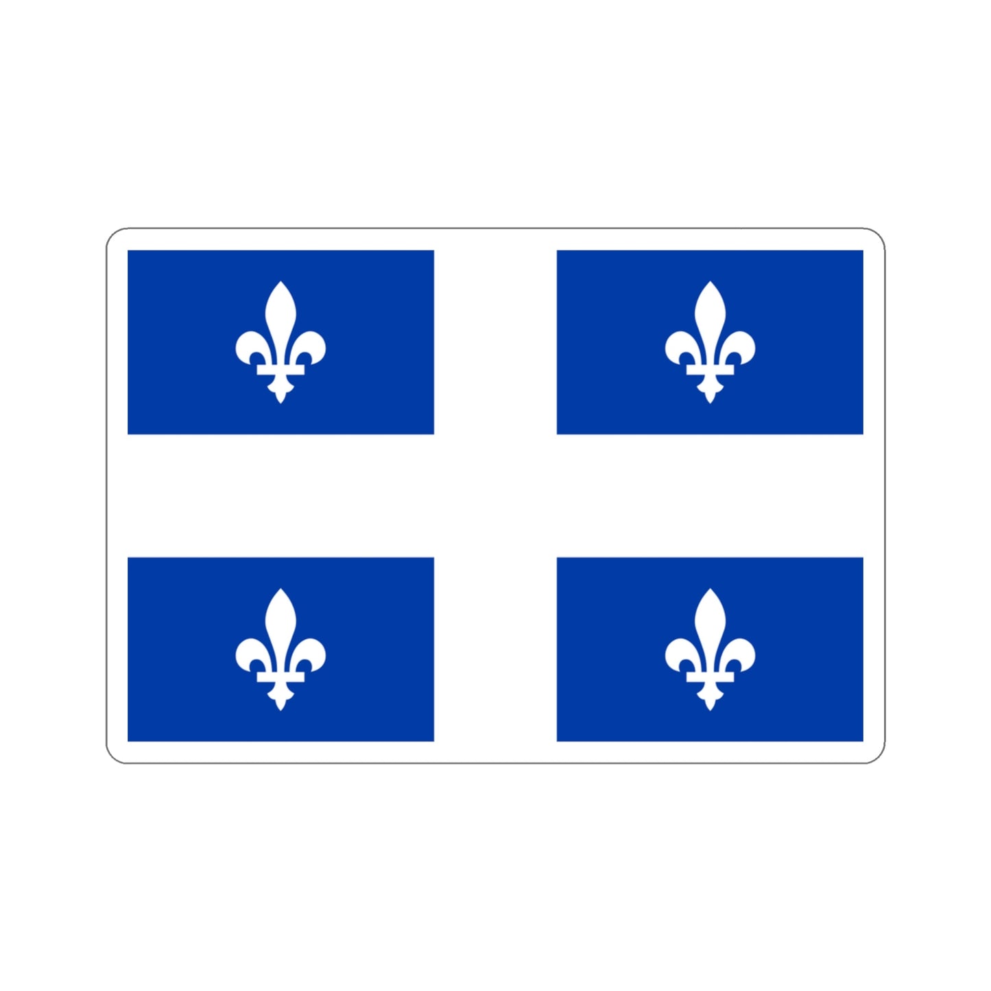 Flag of Quebec Canada STICKER Vinyl Die-Cut Decal-3 Inch-The Sticker Space