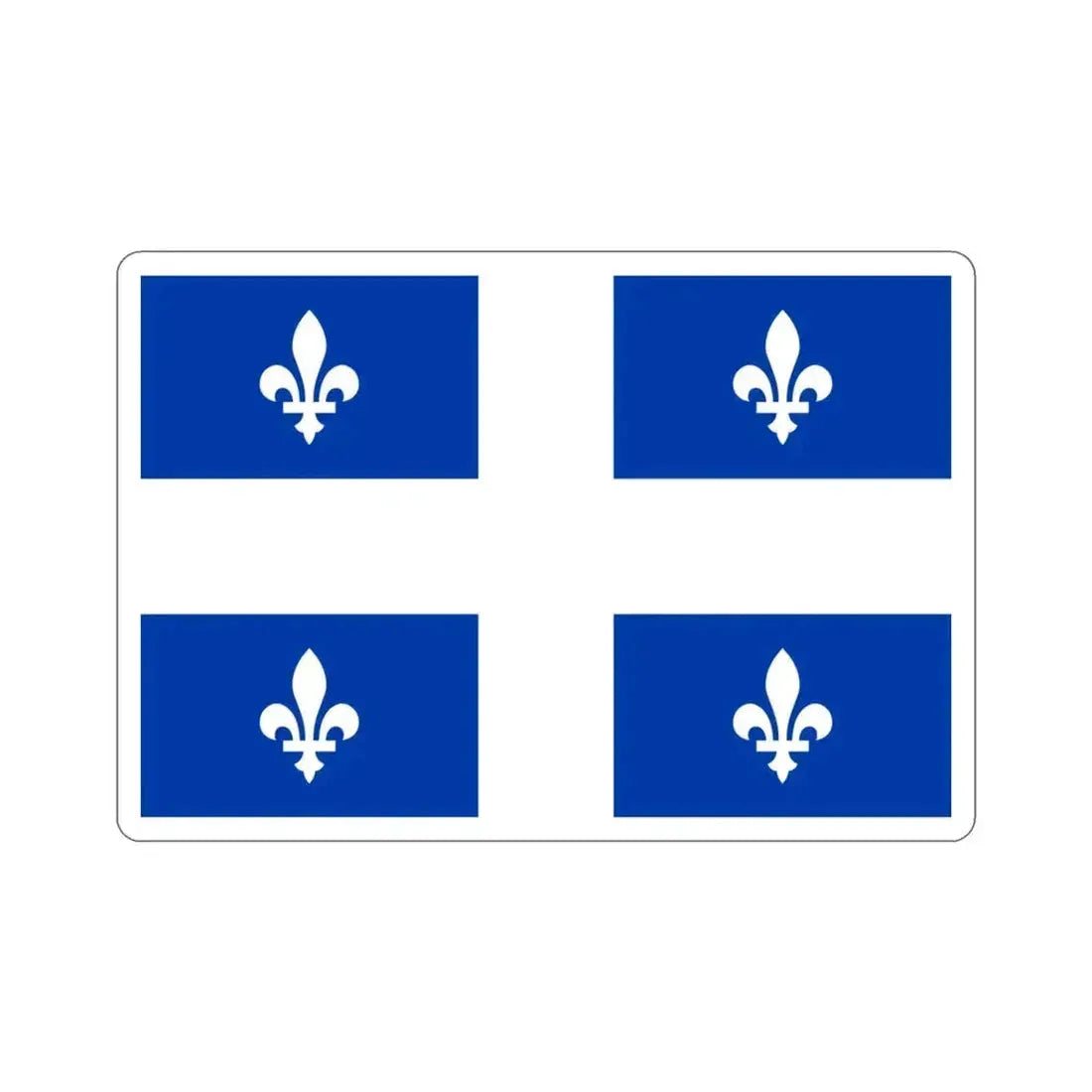 Flag of Quebec Canada STICKER Vinyl Die-Cut Decal 3 Inch - The Sticker Space