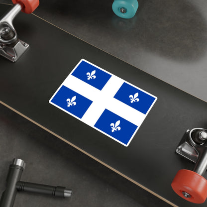 Flag of Quebec Canada STICKER Vinyl Die-Cut Decal-The Sticker Space