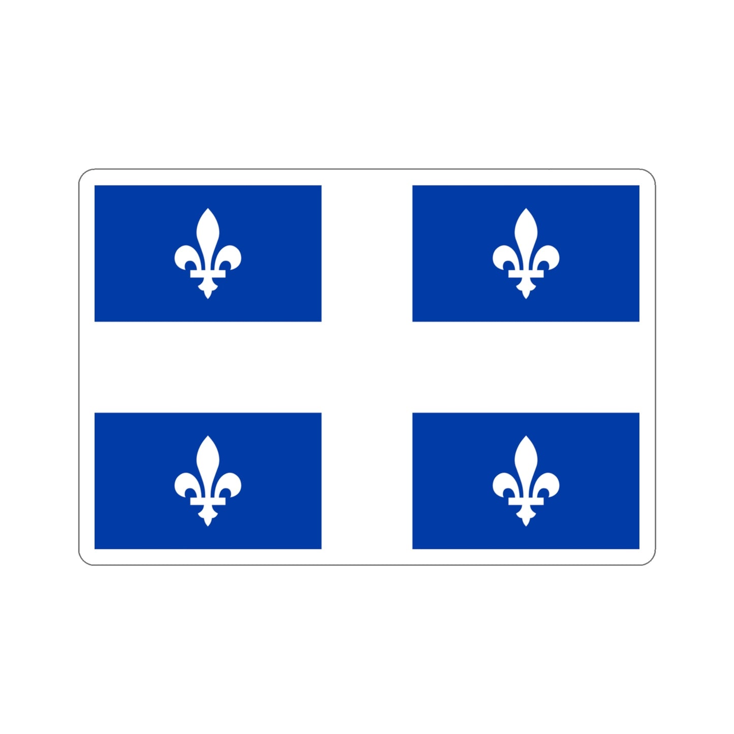 Flag of Quebec Canada STICKER Vinyl Die-Cut Decal-4 Inch-The Sticker Space