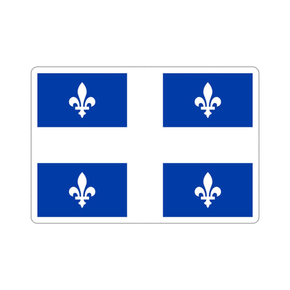 Flag of Quebec Canada STICKER Vinyl Die-Cut Decal-4 Inch-The Sticker Space