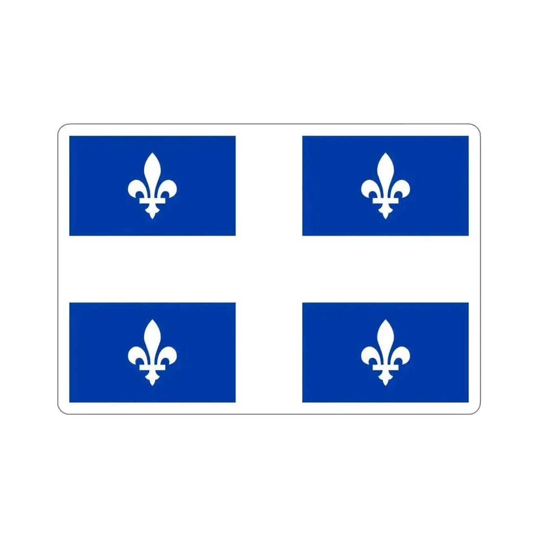 Flag of Quebec Canada STICKER Vinyl Die-Cut Decal 4 Inch - The Sticker Space