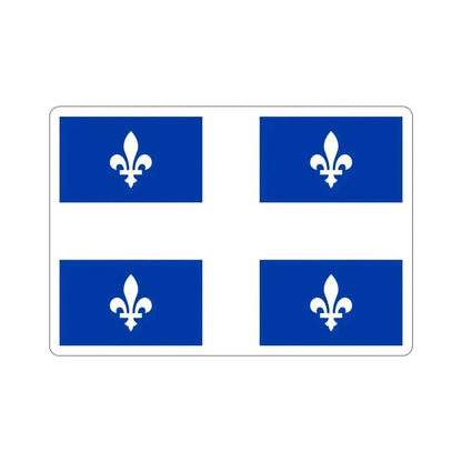 Flag of Quebec Canada STICKER Vinyl Die-Cut Decal 4 Inch - The Sticker Space