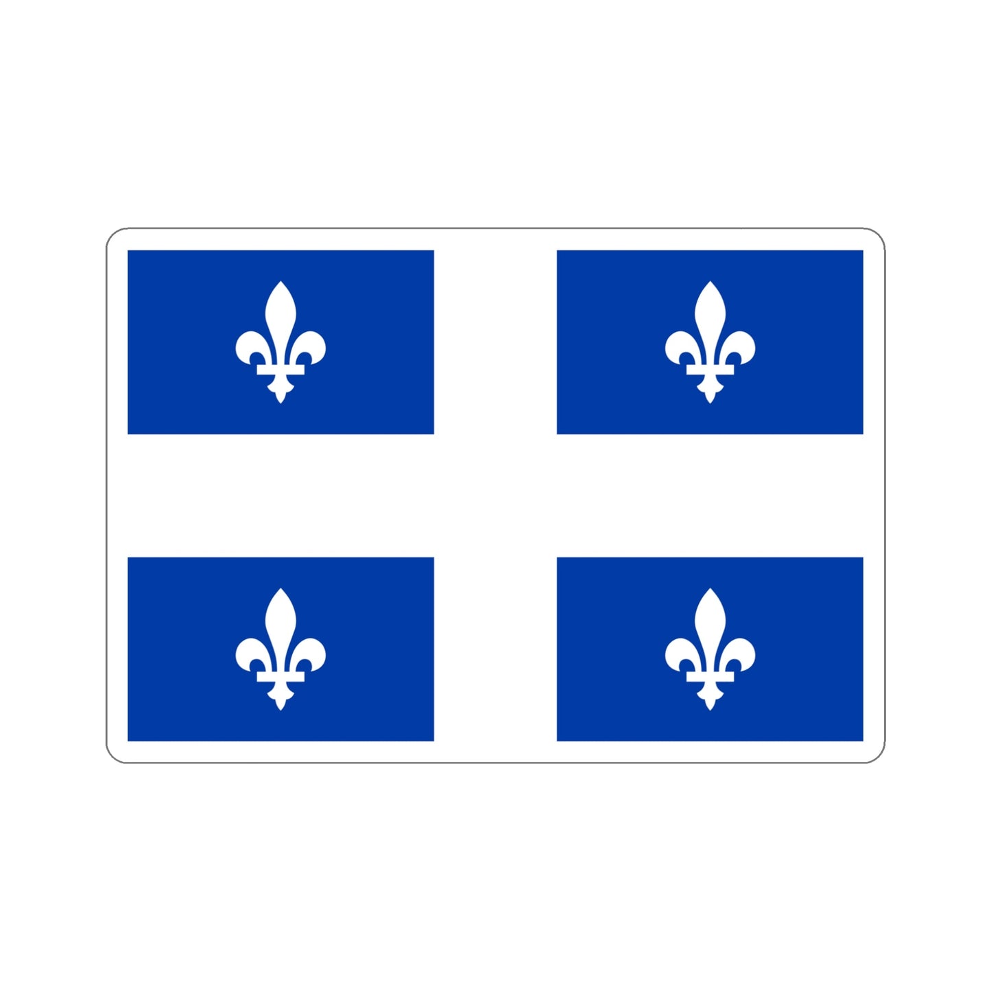 Flag of Quebec Canada STICKER Vinyl Die-Cut Decal-5 Inch-The Sticker Space