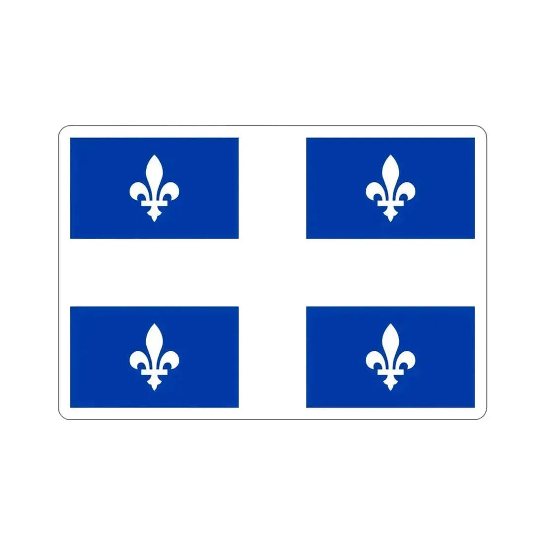 Flag of Quebec Canada STICKER Vinyl Die-Cut Decal 5 Inch - The Sticker Space