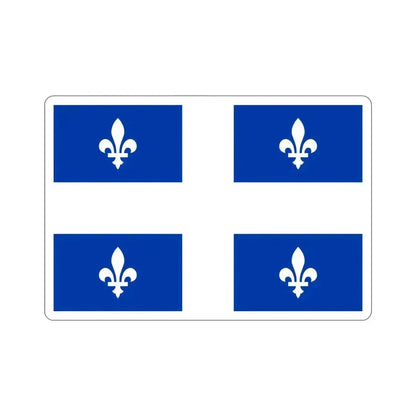 Flag of Quebec Canada STICKER Vinyl Die-Cut Decal 5 Inch - The Sticker Space