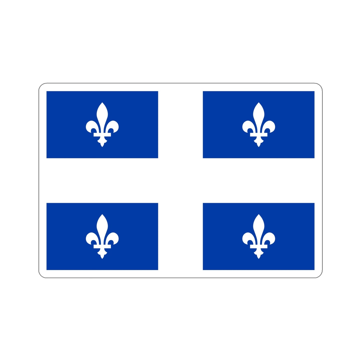 Flag of Quebec Canada STICKER Vinyl Die-Cut Decal-6 Inch-The Sticker Space