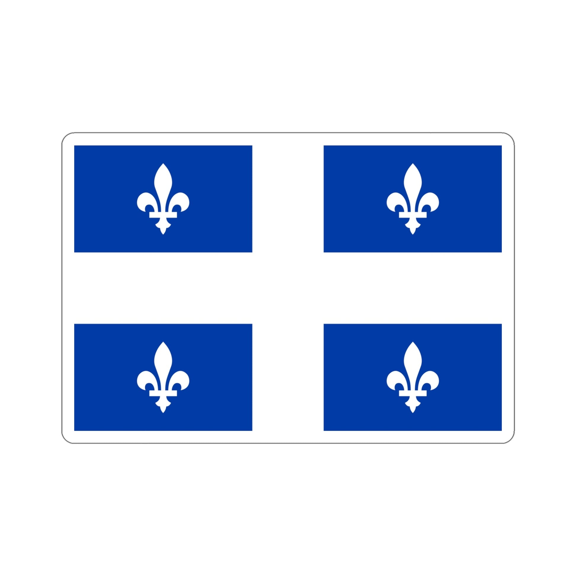 Flag of Quebec Canada STICKER Vinyl Die-Cut Decal-6 Inch-The Sticker Space