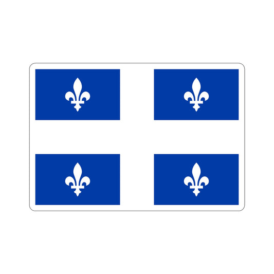 Flag of Quebec Canada STICKER Vinyl Die-Cut Decal-6 Inch-The Sticker Space