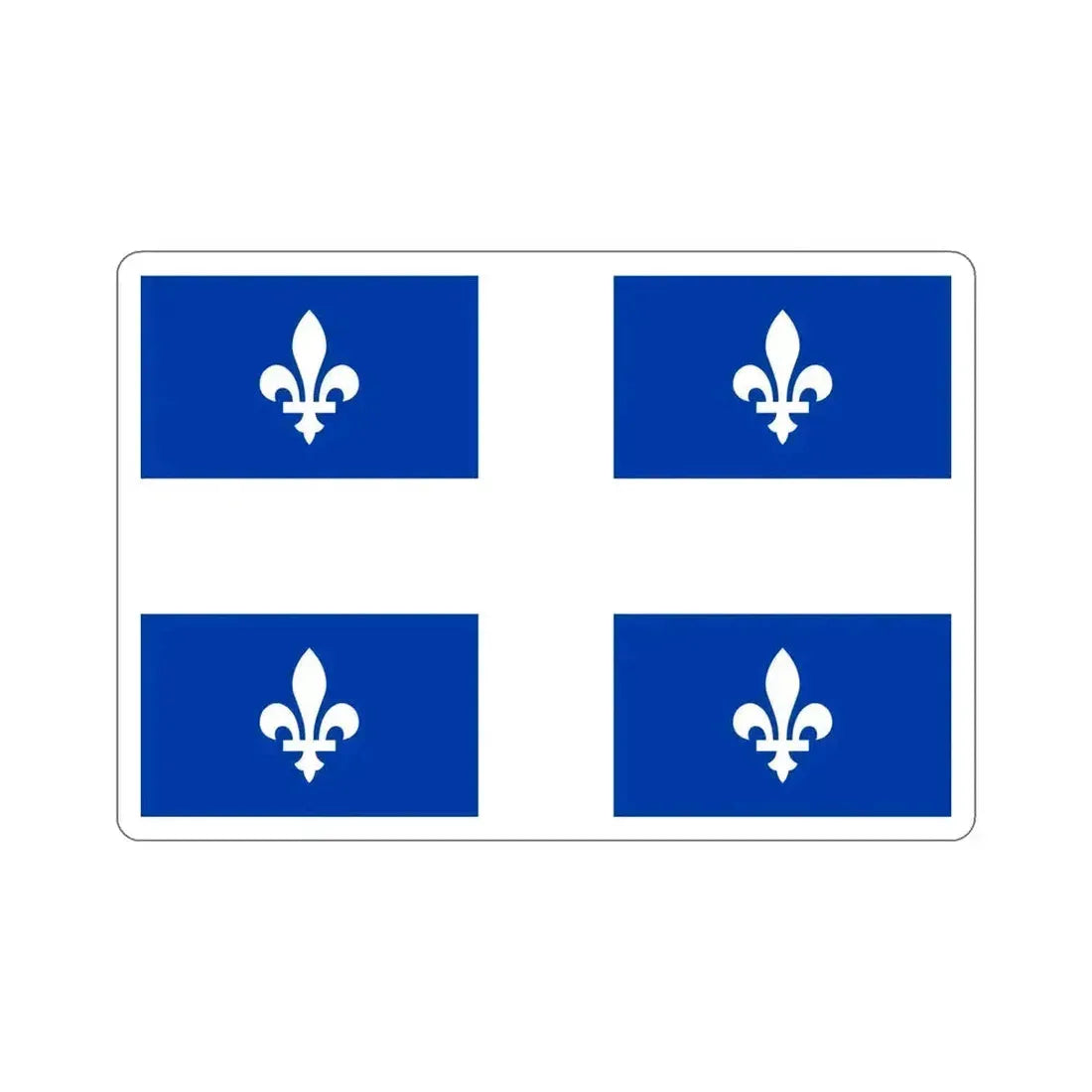 Flag of Quebec Canada STICKER Vinyl Die-Cut Decal 6 Inch - The Sticker Space