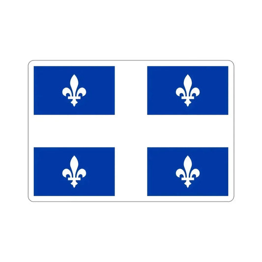 Flag of Quebec Canada STICKER Vinyl Die-Cut Decal 6 Inch - The Sticker Space