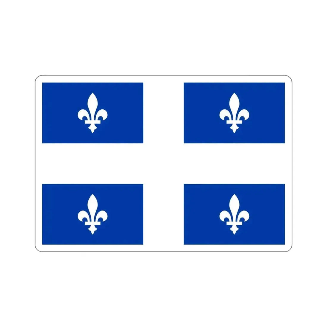 Flag of Quebec Canada STICKER Vinyl Die-Cut Decal - The Sticker Space
