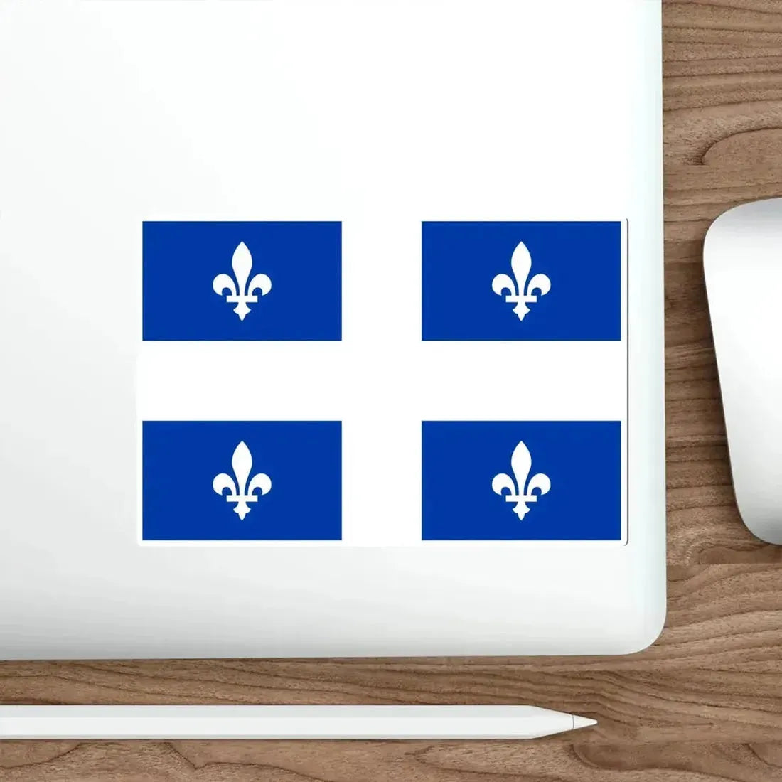 Flag of Quebec Canada STICKER Vinyl Die-Cut Decal - The Sticker Space