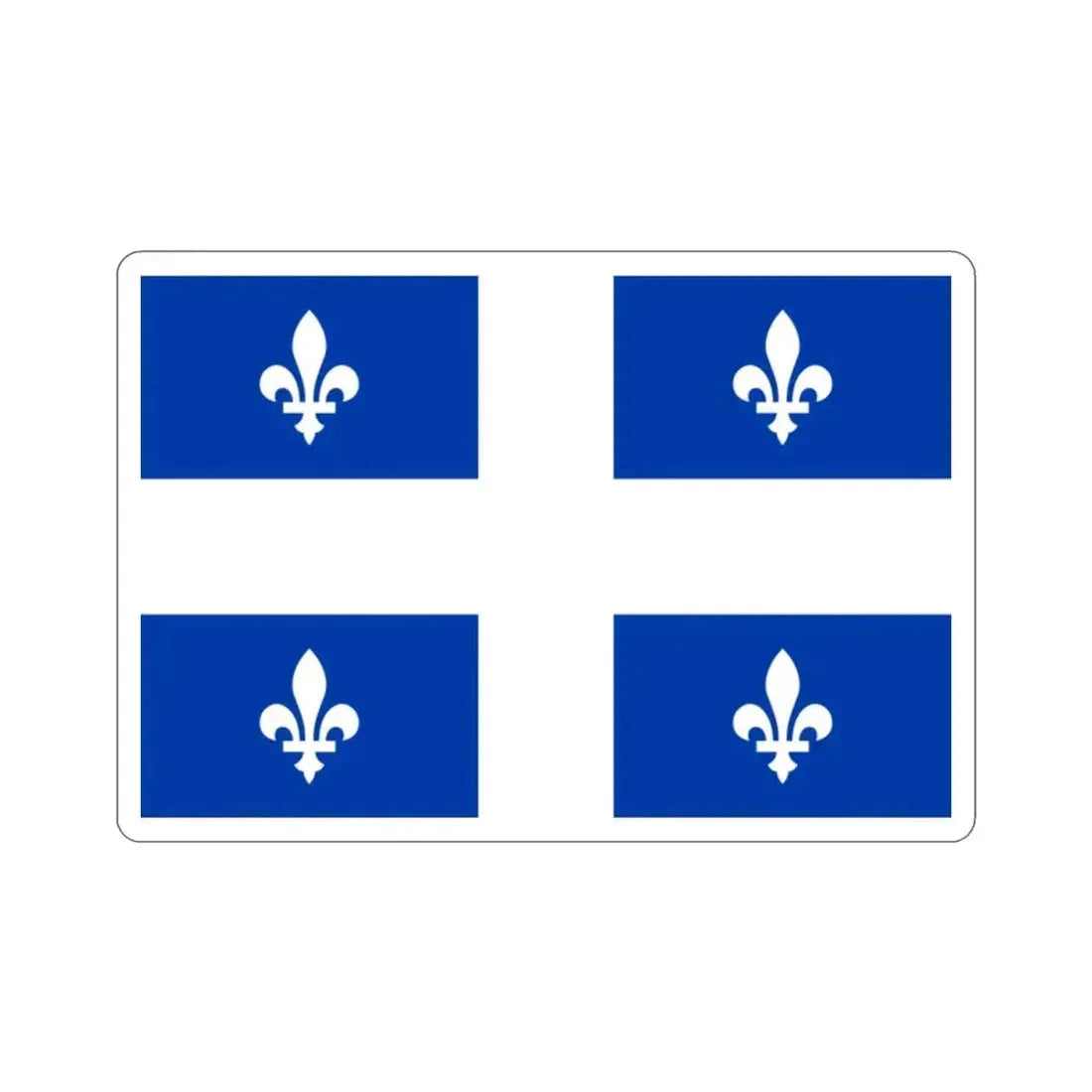 Flag of Quebec Canada STICKER Vinyl Die-Cut Decal - The Sticker Space