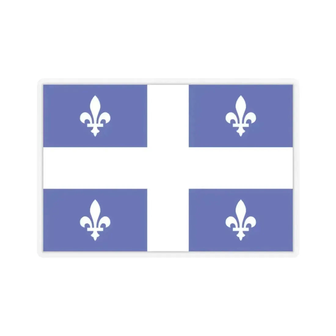 Flag of Quebec Canada - STICKER Vinyl Kiss-Cut Decal 2 Inch Transparent - The Sticker Space