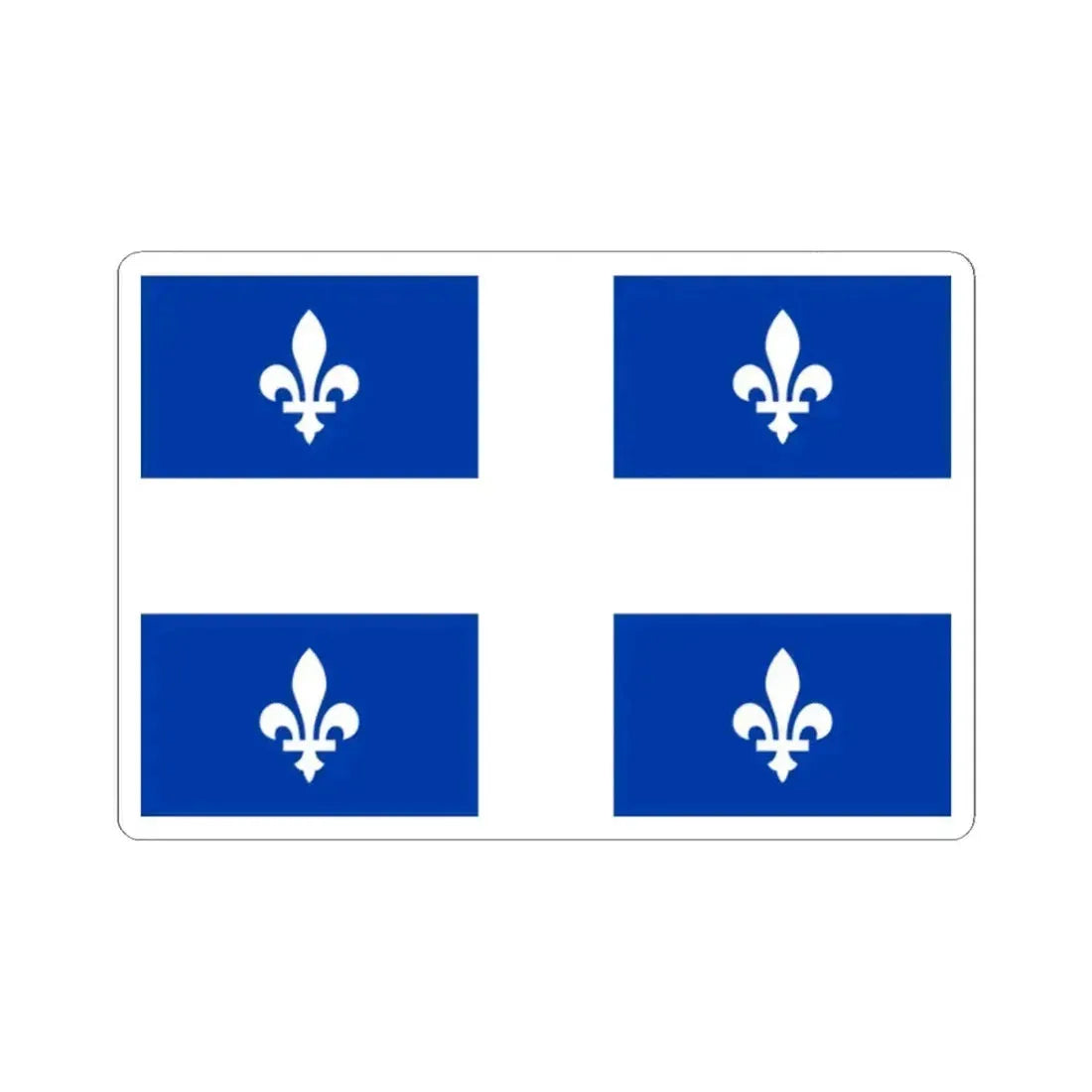 Flag of Quebec Canada - STICKER Vinyl Kiss-Cut Decal 2 Inch White - The Sticker Space