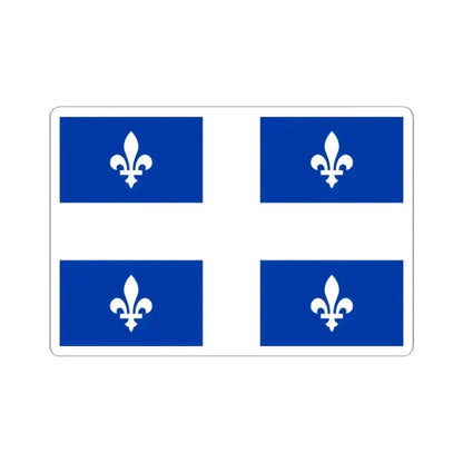Flag of Quebec Canada - STICKER Vinyl Kiss-Cut Decal 2 Inch White - The Sticker Space