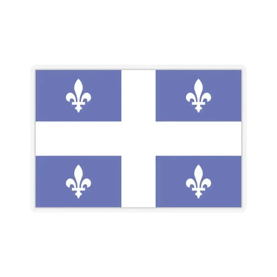 Flag of Quebec Canada - STICKER Vinyl Kiss-Cut Decal 3 Inch Transparent - The Sticker Space