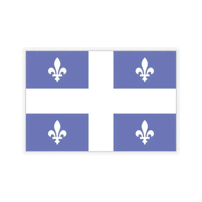 Flag of Quebec Canada - STICKER Vinyl Kiss-Cut Decal 3 Inch Transparent - The Sticker Space