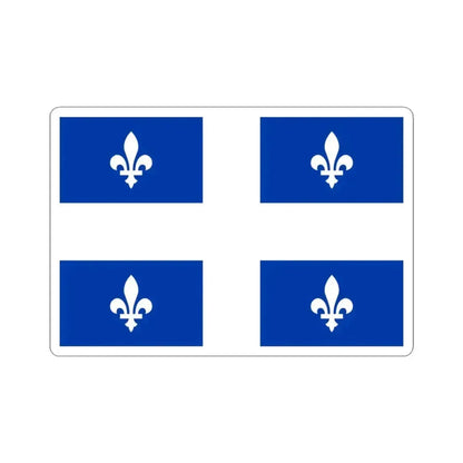 Flag of Quebec Canada - STICKER Vinyl Kiss-Cut Decal 3 Inch White - The Sticker Space
