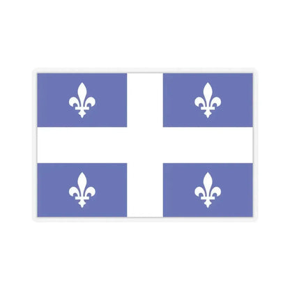 Flag of Quebec Canada - STICKER Vinyl Kiss-Cut Decal 4 Inch Transparent - The Sticker Space