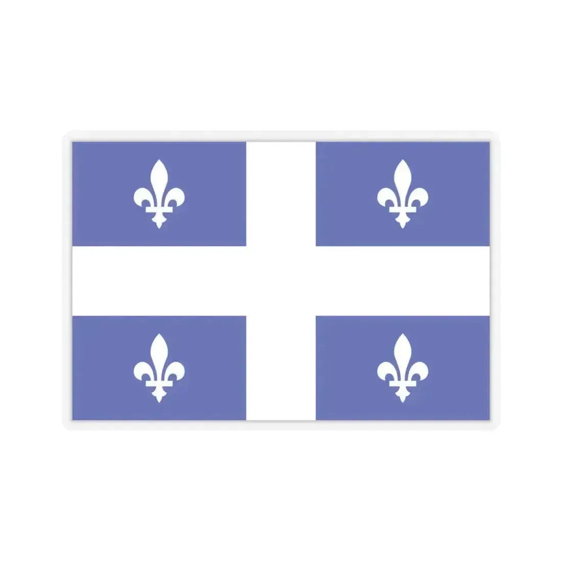 Flag of Quebec Canada - STICKER Vinyl Kiss-Cut Decal 6 Inch Transparent - The Sticker Space