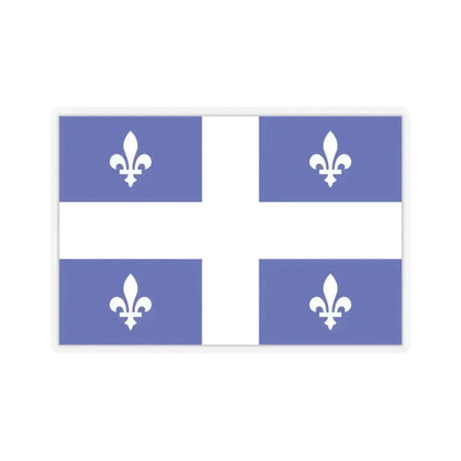 Flag of Quebec Canada - STICKER Vinyl Kiss-Cut Decal 6 Inch Transparent - The Sticker Space