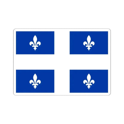 Flag of Quebec Canada - STICKER Vinyl Kiss-Cut Decal 6 Inch White - The Sticker Space