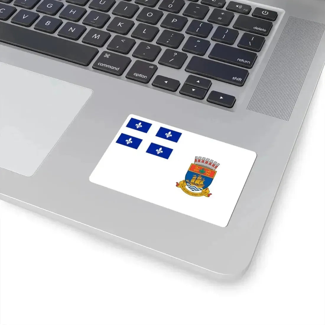 Flag of Quebec City 1967-1987 (Canada) STICKER Vinyl Kiss-Cut Decal - The Sticker Space