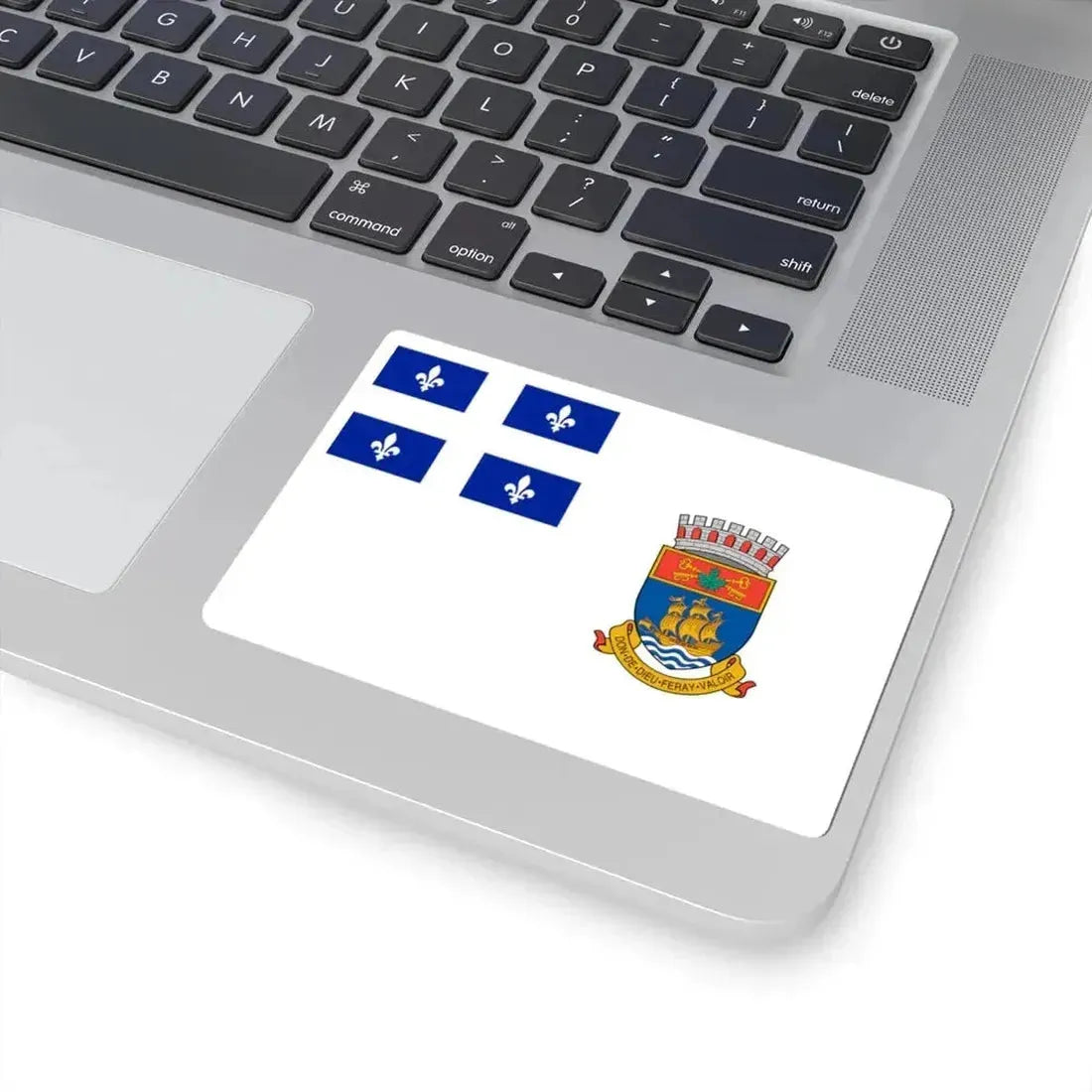 Flag of Quebec City 1967-1987 (Canada) STICKER Vinyl Kiss-Cut Decal - The Sticker Space